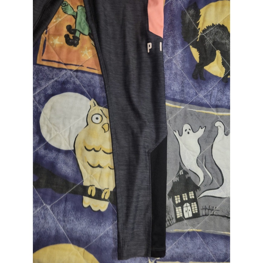 Victoria Secret Stretch Leggings Gray Pink White Pockets Women's Medium - Picture 3 of 13